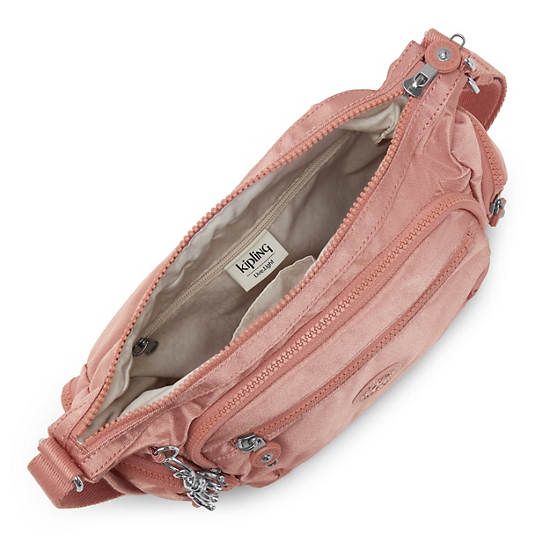 Kipling Gabbie Small Metallic Çapraz Askılı Çanta Pembe | TR 2073TC